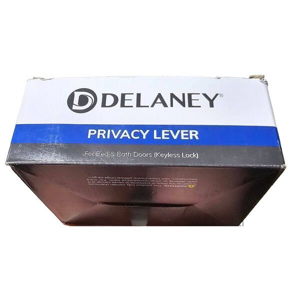 Delaney Privacy Lever Handle Set Bed/ Bathroom Doors Polished Chrome D22526 NEW - Picture 4 of 8